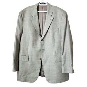 RALPH LAUREN VINTAGE houndstooth silk wool blazer Sport Coat heritage quiet luxu